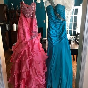 Night Moves teal prom dress size 2 worn once
